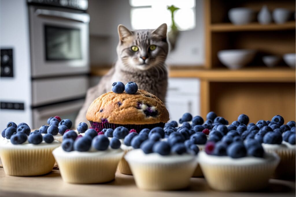 cat blueberry muffins