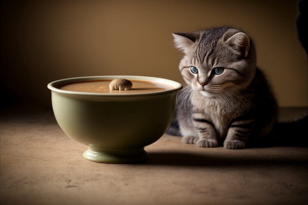 cat and mushroom soup