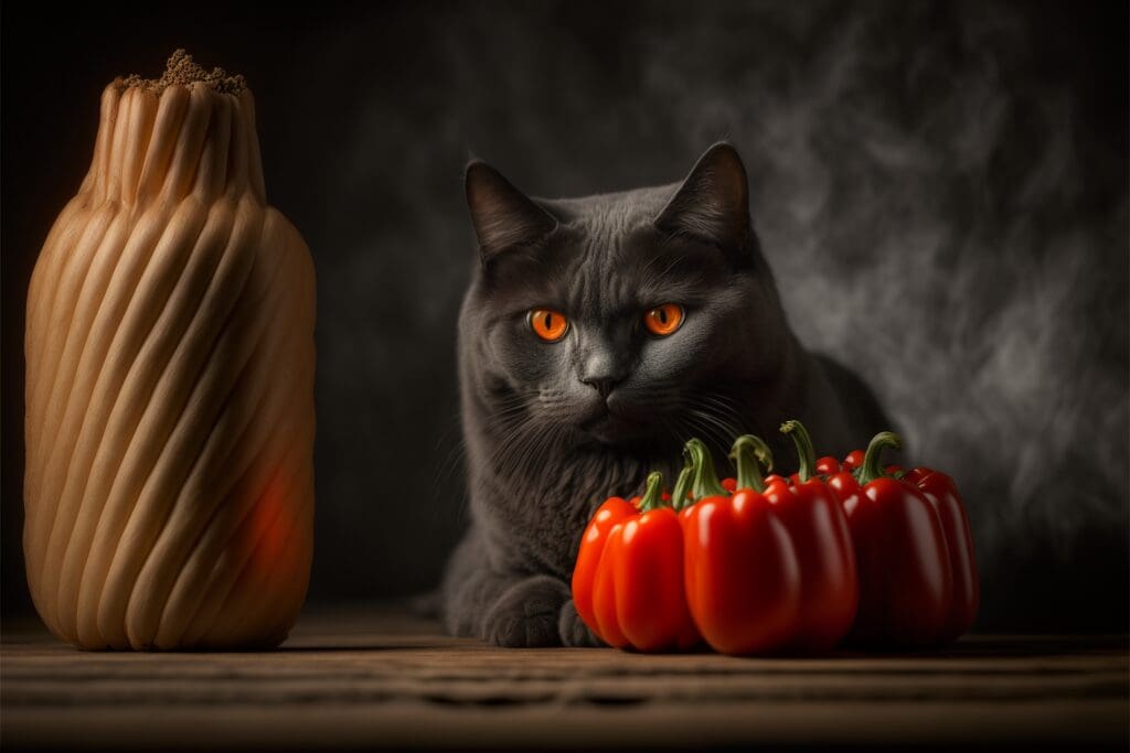 cat and paprika