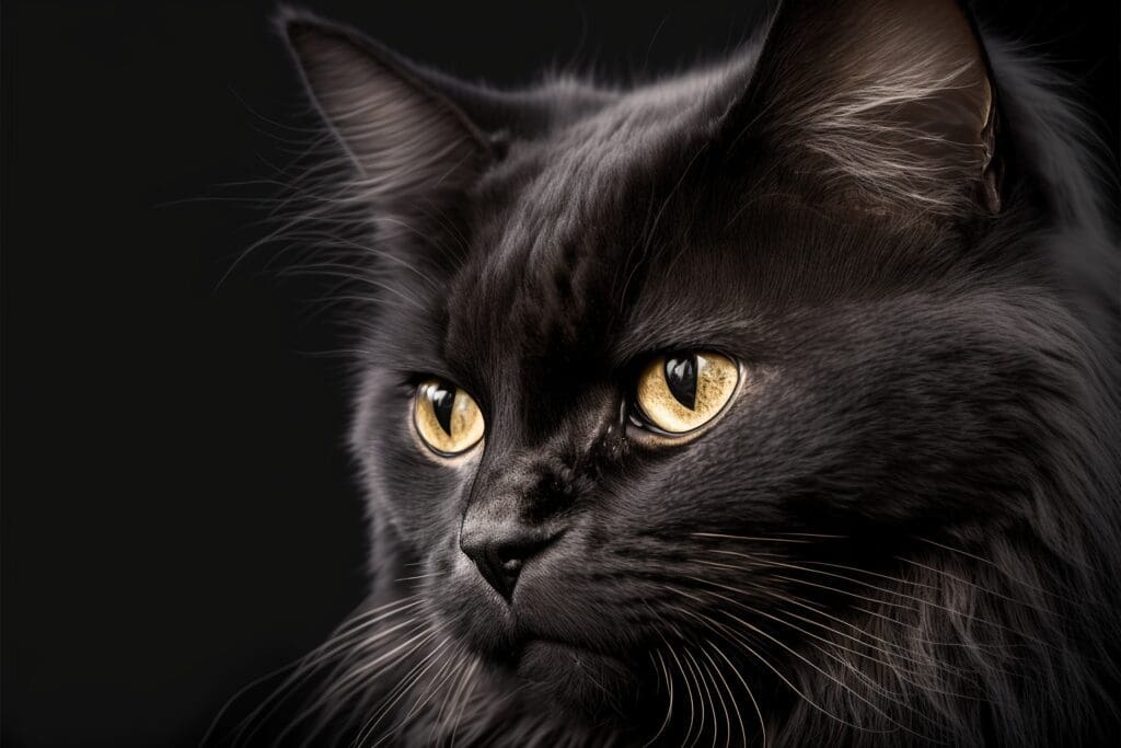 cat black whiskers