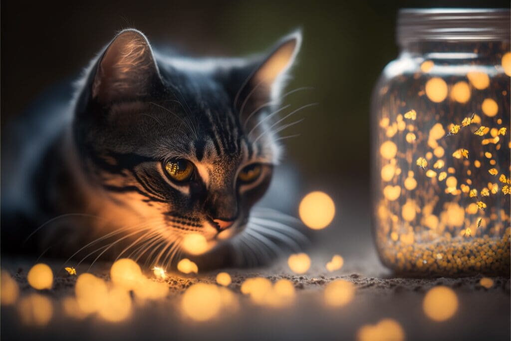cat fireflies