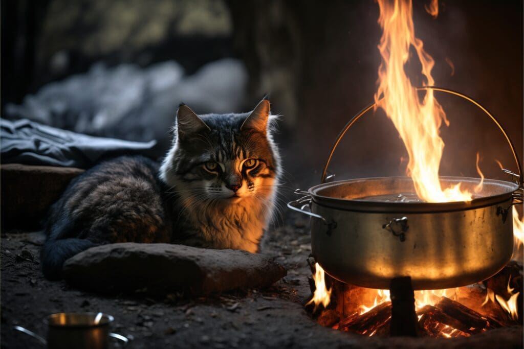 cat hot food