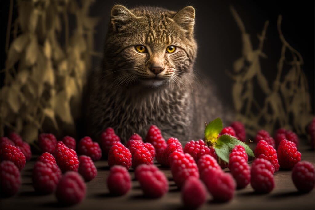 cat raspberries