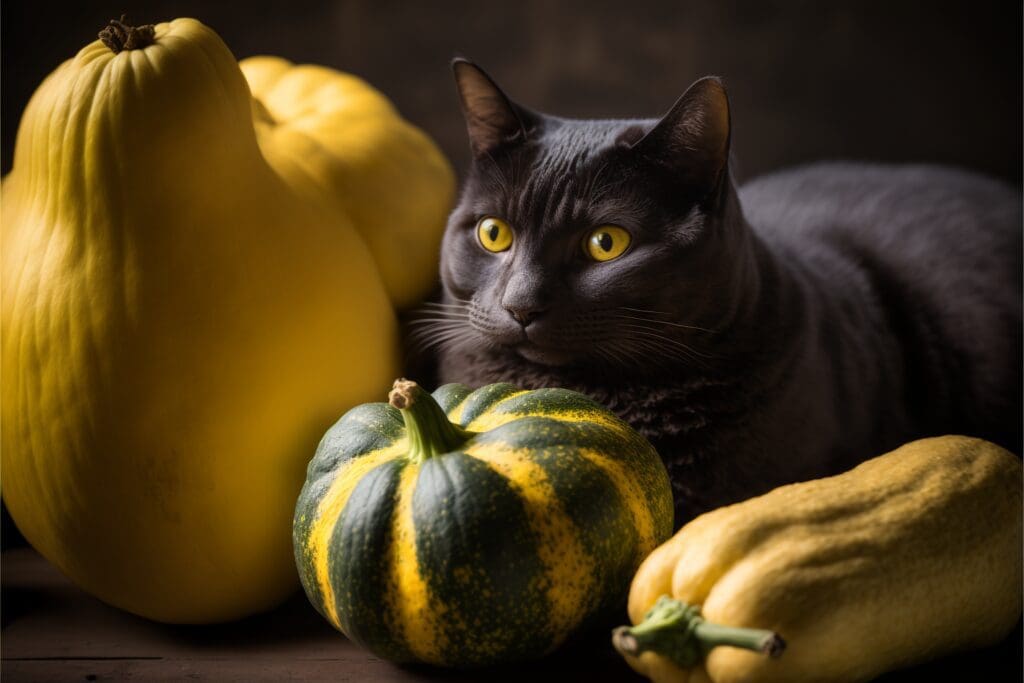 cat yellow squash
