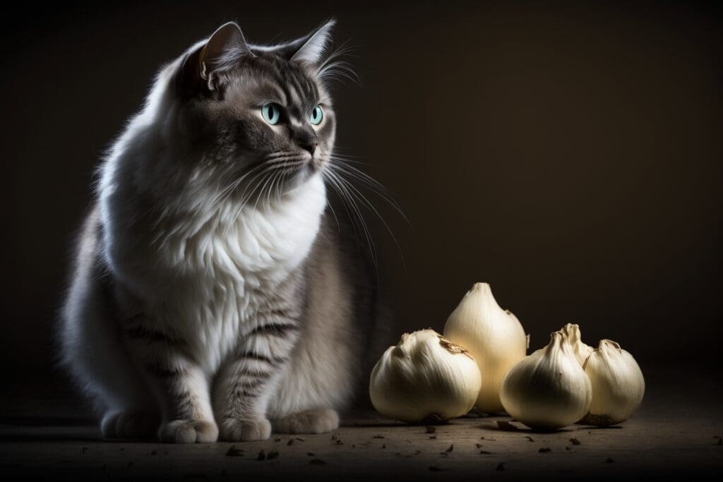 cat and garlic