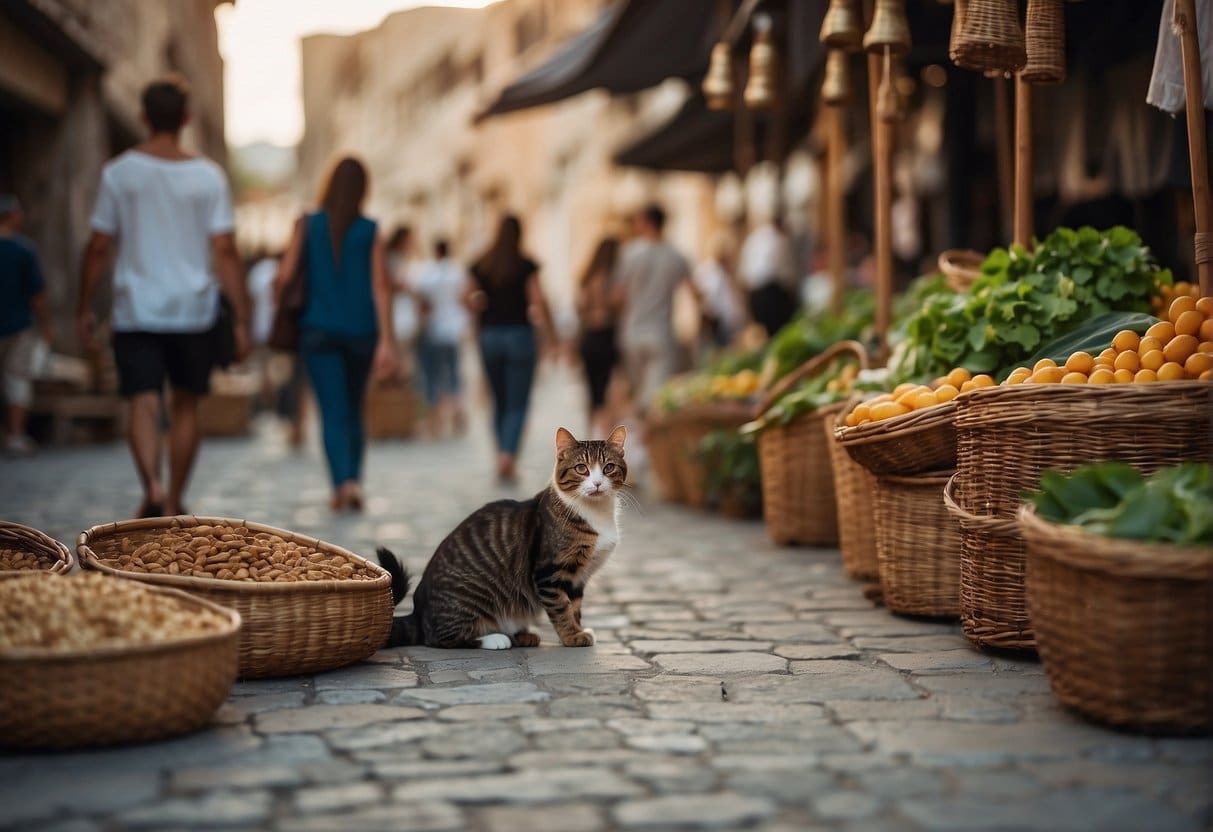 Cats roam through bustling Turkish markets, lounging in ancient ruins, and perching on seaside cliffs